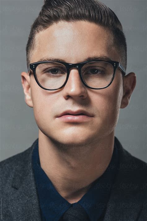 a man wearing glasses